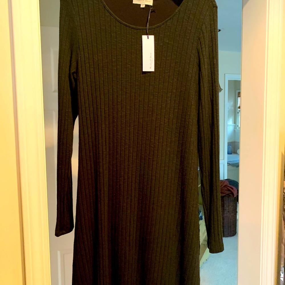 Michael Stars ribbed midi dress